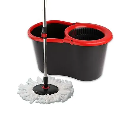 £11.95 • Buy 360° Rotating Magic Spin Floor Mop Bucket Set Microfibre With 1 Heads For Clean