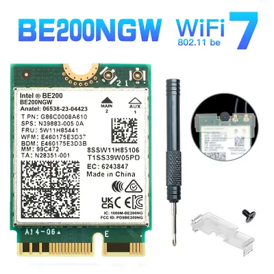 Wi-Fi 7 Intel BE200 NGFF Key E M.2 Wifi Card Bluetooth 5.4 For PC BE200NGW • $28.99