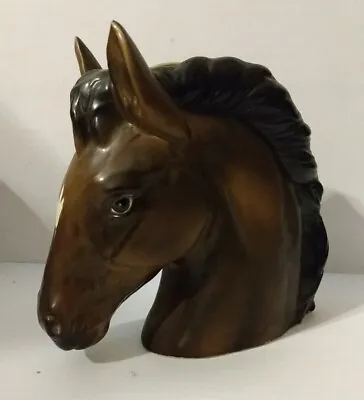 Vintage Bay Horse Head Planter Ceramic Vase Brown #5568 Excellent Condition  • $24.99