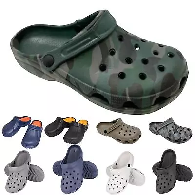 Mens Summer Garden Pool Nursing Hospital Clog Mule Beach Rubber Sandles Shoes • £9.95