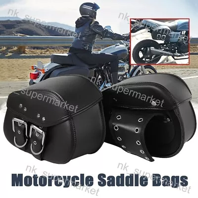 $59.84 • Buy Motorcycle PU Leather Saddle Bag For Yamaha V-Star XVS 250 650 950 1100 1300 NK