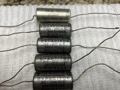 Sprague Vitamin Q Capacitor .33 – 200 (Sold 1 Per Not All As Pictured) • $6