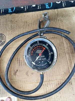 $25 • Buy Vintage Allstate Engine Vacuum & Fuel Pump Tester Gauge 0-30 PSI Made In USA