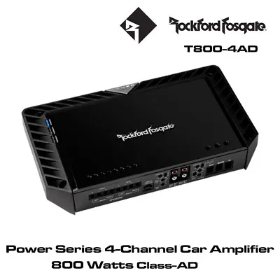 £849.99 • Buy Rockford Fosgate Power T800-4AD - 800 Watt Class-AD 4-Channel Amplifier Speaker 