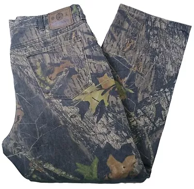 Wrangler Camo Relaxed Double Knee Hunting Jeans 38x30 Mossy Oak Break-up 97GR1MO • $35