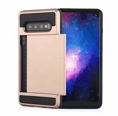 $6.93 • Buy Samsung Galaxy S21 S20 S10 5G S9 S8 Plus Shockproof Card Holder Case Cover