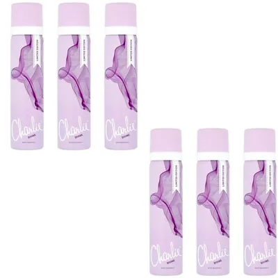 Charlie Divine Deodorant Body Spray Fragrance 75ml X 6 • £9.55