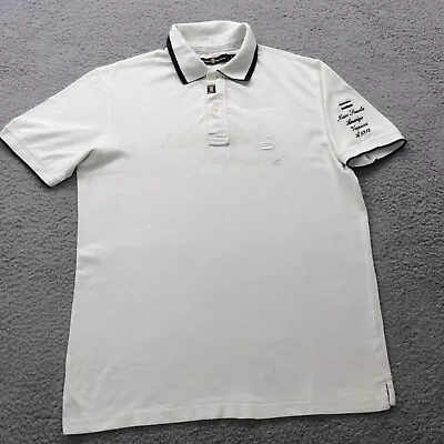 Marina Militare Polo Adult Large White Embroidered Nave Scuola Amerigo Vespucci • $49.99