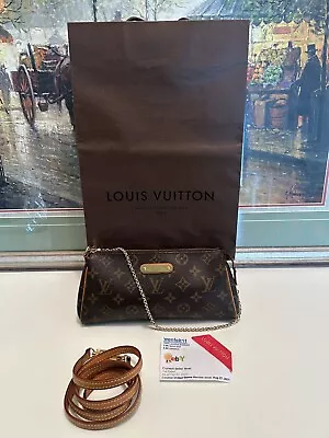 👜Louis Vuitton Eva Monogram❤ Crossbody Clutch Purse Handbag 100% Auth LV & Bag • $827.77