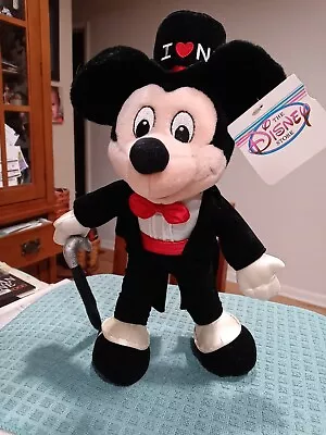 Disney Store Original Mickey Mouse Tux Top Hat I Love New York 12  Plush Stuffed • $9.99