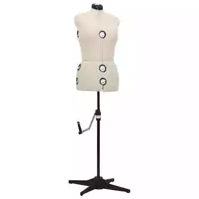 Adjustable Female Dress Form Mannequin Cream Medium Tailor Display Stand Dummy • $279.85