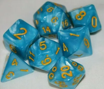 $8.98 • Buy  Dice 7 Piece Set Pearl Polyhedral Dice Dungeons & Dragons RPG Pathfinder & Bag