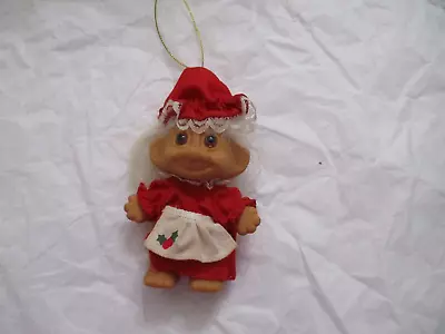 4  Russ Christmas Troll White Hair Mrs. Claus Tree Ornament Bonnet • $3.31