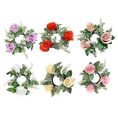 Candle Rings Wreaths Artificial Candles Wreaths For Easter Celebration Party • £6.29