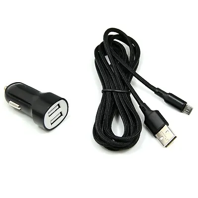 2m Micro USB In-Car Charger & Lead Cable For  Doro 730X 780X 7080 7060 7030 7010 • £4.20