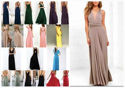 $24.99 • Buy AU SELLER Convertible Worn In Multiple Style Cocktail Party Maxi Dress Dr023