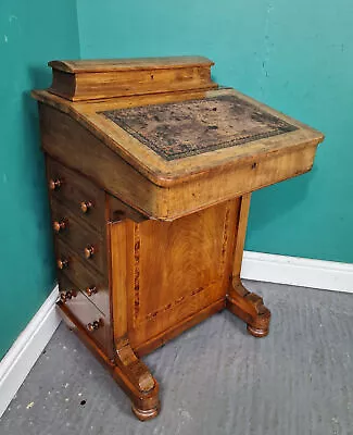 An Antique Antique 19th Century Walnut Davenport Desk ~Delivery Available~ • £215