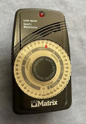 Vintage Matrix MR-500 Quartz Metronome With Flashing Light/Audio-tested/working • $10