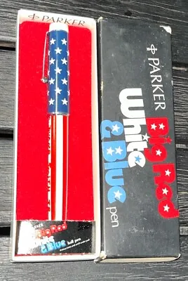 Vintage Parker Big Red White And Blue Pen • $17