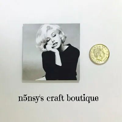 Handmade Marilyn Monroe Miniature Canvas Style Dolls House Wall Art Picture 1/12 • £2