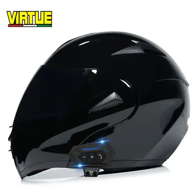 DOT Approved Modular Bluetooth Motorcycle Helmet Dual Lens Motorbike Moto Helmet • $100.61