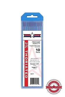 2% Thoriated TIG Welding Tungsten Electrodes 1/16” Red EWTh-2 Free Quick-Ship • $8.99