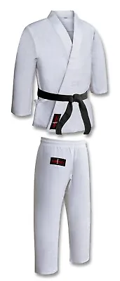 Student White Karate Suit Kids Bleached White Poly/cotton 8oz Weight Karate Gi • £20.99