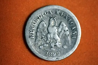 ESTATE FIND 1892 - Republic Of Mexico 10 Centavos Silver Coin! #N02014 • $7