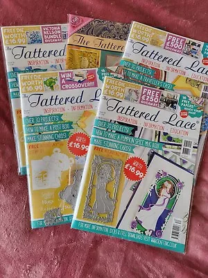 Tattered Lace Magazines X 5 With Dies  New • £20