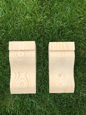 £21 • Buy Wooden Corbels (Shelf Brackets) Solid Pine Style B (1 Pair)