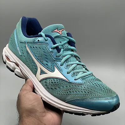 Mizuno Womena Wave Rider 22  Blue Mesh Athletic Running Sneakers Size 10.5 • $19.80