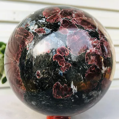 8.33lb Natural Fireworks Garnet Quartz Crystal Healing Ball Sphere Healing • $0.99