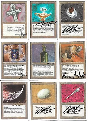 NEAR-COMPLETE M:tG MTG REVISED Set (100 Rares!) With 230 SIGNED By 27 Artists!!! • $977