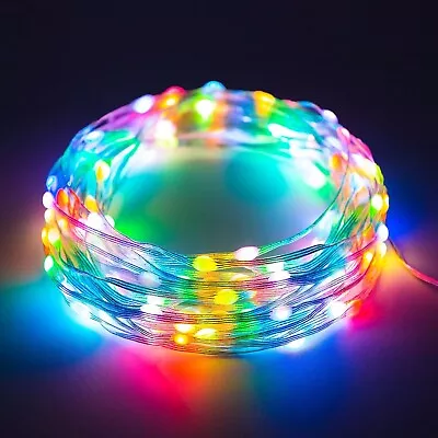  38ft String Lights 100 Color Changing LED With Remote Timer Chasing USB  • $13.99