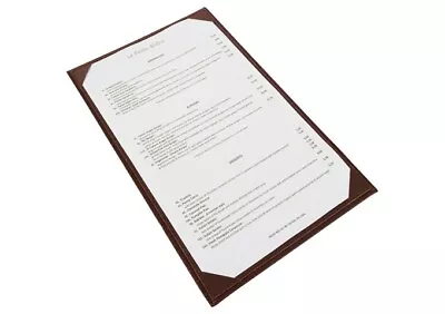 Winco LMS-814BN Brown Single View Menu Cover For 8.5x14-Inch Insets • $18.50