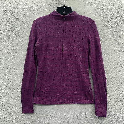 IBEX Sweater Womens Small Top Merino Wool Purple 1/2 Zip* • $19.95