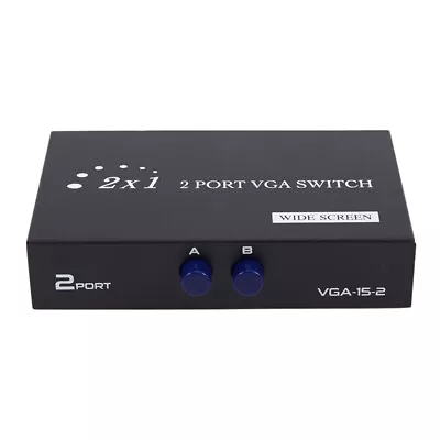 1920X1440 Vga Switch 2-In-1-Out 2 Port Sharing Switch Switcher Splitter Box2881 • $9.28