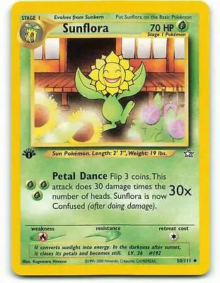 Sunflora 50/111 1st Edition Neo Genesis Pokemon Card • $8.95