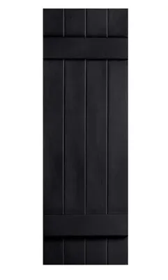 14” X 43” Builders Choice Vinyl Four Board Joined Window Shutters Black • $70