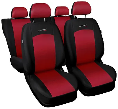 Car Seat Covers Fit Vauxhall Vectra C - Full Set Black/ Red Sport Style • $55.98