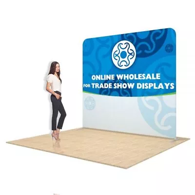 8ft Straight Fiber Art Tension Booth Display Wall 1 Side Graphic For Trade Show • $314.78