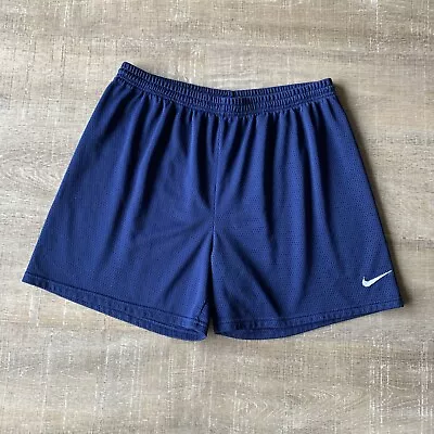 Vtg NIKE Mesh Athletic Shorts Men’s XL Gym Blue 5” 90s Y2K Retro Elastic Waist • $20