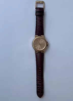 Michael Kors Rose Gold Dial Burgundy Leather Strap Womens MK2602 Read Below • $25