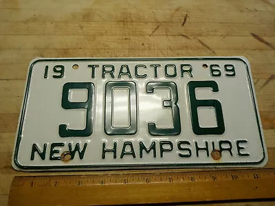 Vintage 1969 New Hampshire License Plate Tag 9036 Tractor • $20.38