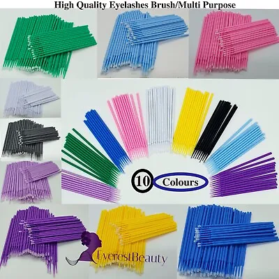 100PCS Disposable Lash Eyelash Micro Brush Mascara Wands Applicator Makeup Tool • £2.97