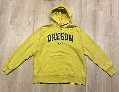 Vintage Nike University Of Oregon Ducks Center Swoosh Hoodie Sweatshirt Sz XL • $40