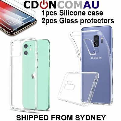 Xiaomi Redmi Note 5 9 Pro Soft Silicone Clear Case + Glass Protector • $14.50