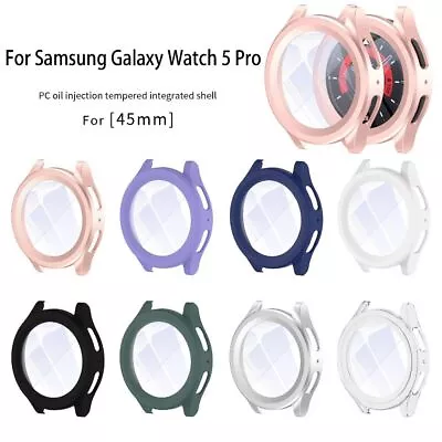 PC Shell Case Tempered Cover Screen Protector For Samsung Galaxy Watch 5 Pro • $8.05