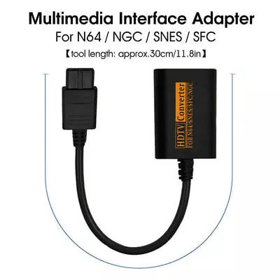 HDMI Cable Adapter Converter Composite AV To HDMI For Nintendo NGC N64 SNES SFC • $30.99