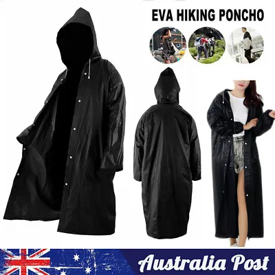 Waterproof Rain Jacket Coat Raincoat Hooded Rainwear Hiking Outdoor Unisex • $12.69